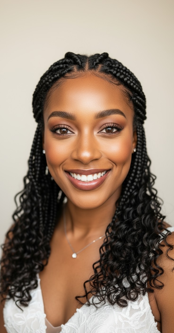 After Goddess Braids With Curls